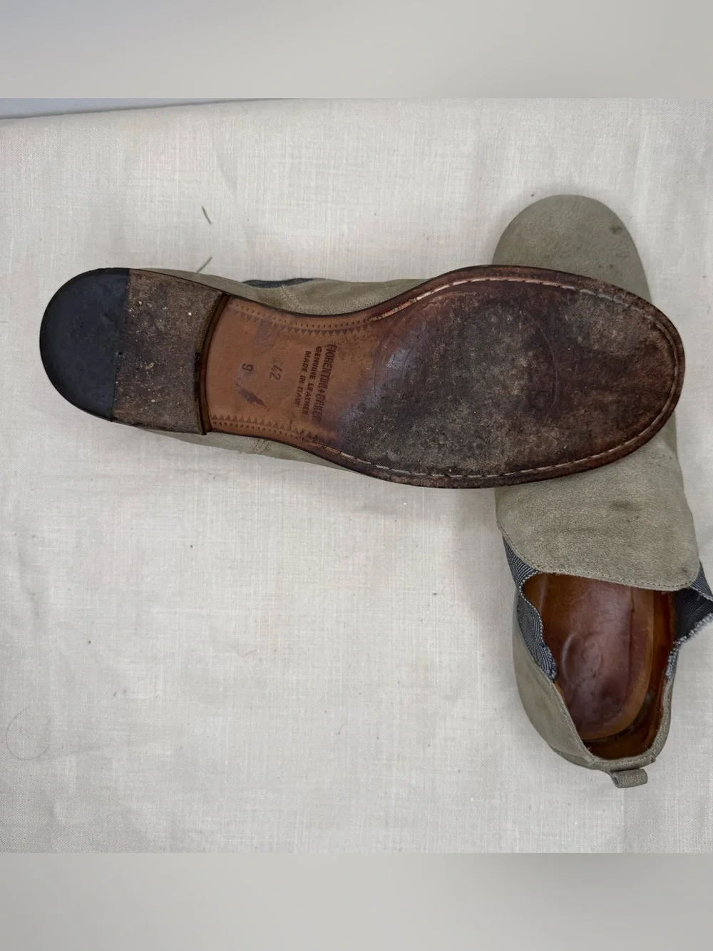 Fiorentini + Baker scarpa uomo beige vintage shoe man Size EU 42 US 9